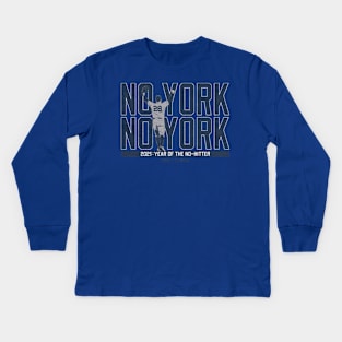 Corey Kluber No York No York Kids Long Sleeve T-Shirt